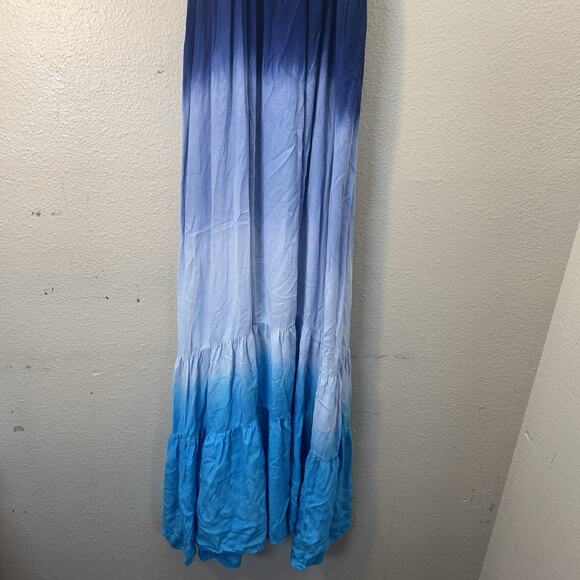 BOHO ME Smocked Tie Dye Maxi Dress SZ S Festival Sundress Hippie Indie Summer - Picture 3 of 10